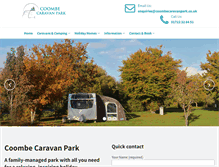 Tablet Screenshot of coombecaravanpark.co.uk